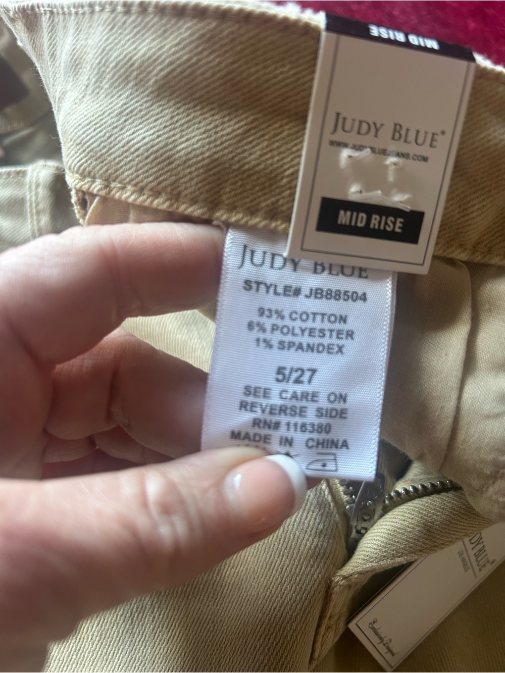 Judy Blue Golden Tan Mid Rise Stretch Denim Boot Cut Jeans New - Picture 6 of 7